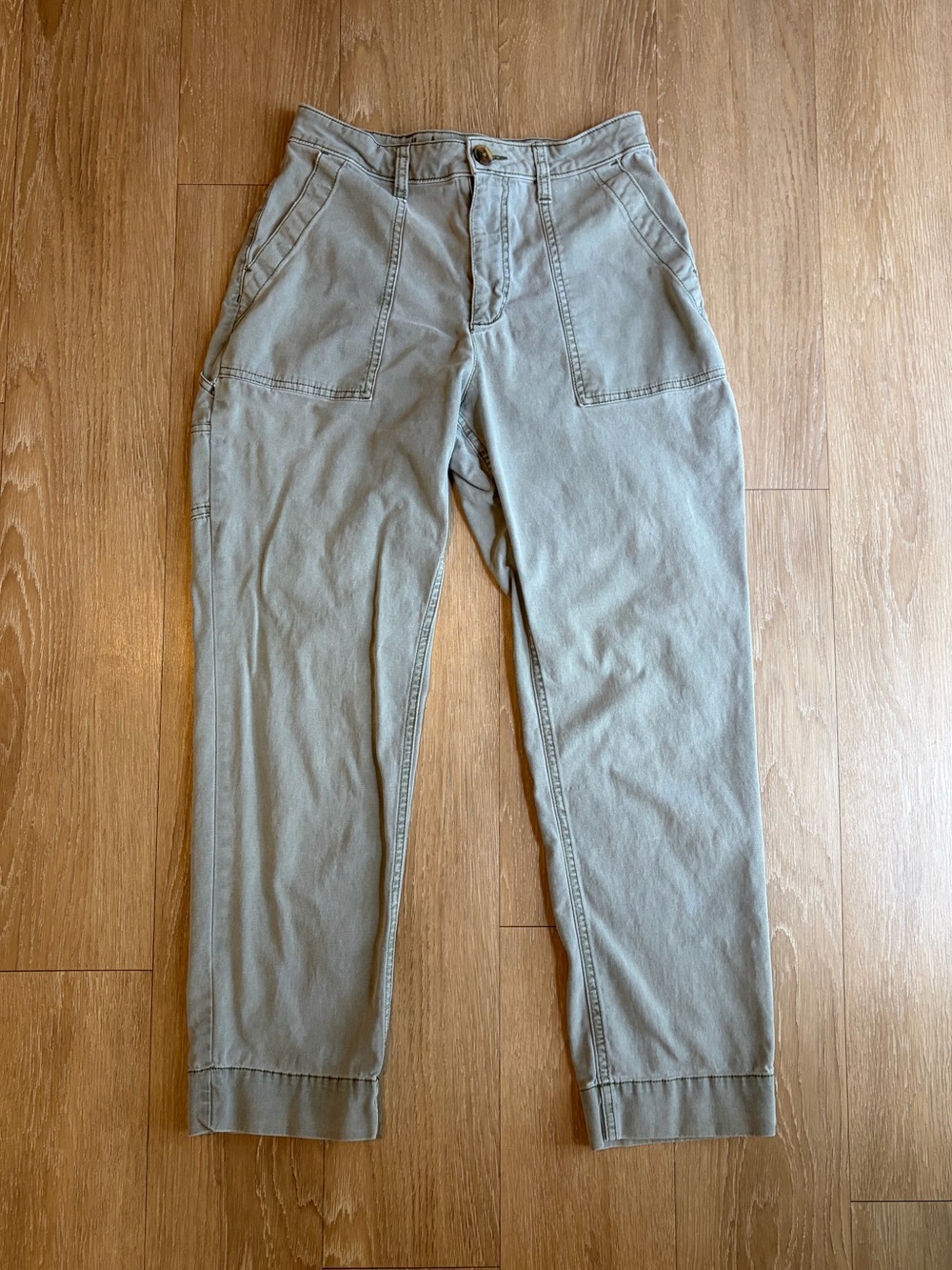 Old Navy Green Chino Straight Leg Cargo Pants